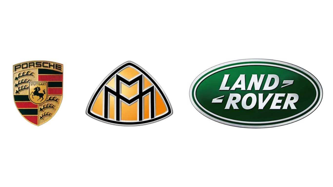 Porsche, Maybach and Land Rover