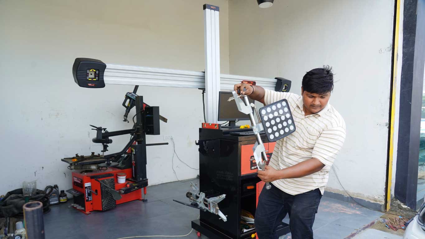 Wheel Balancing and Alignment  Equiptment at Workshop